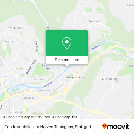 Top Immobilien im Herzen Tübingens map