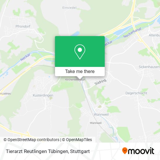 Tierarzt Reutlingen Tübingen map
