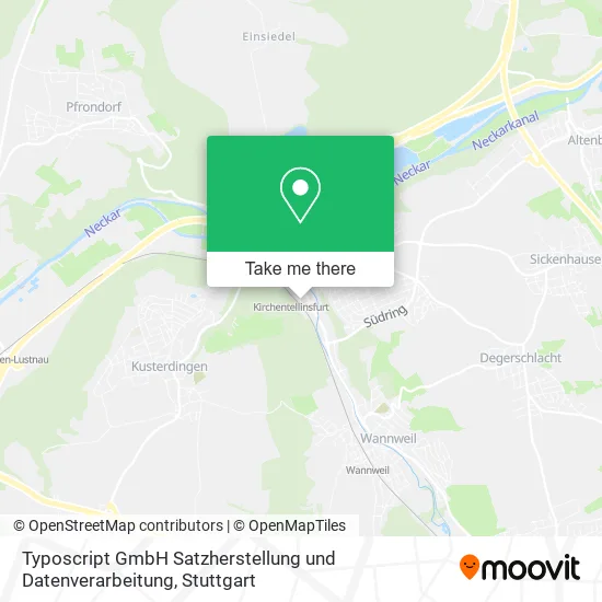 Карта Typoscript GmbH Satzherstellung und Datenverarbeitung