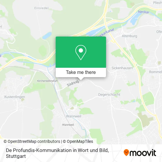 Карта De Profundis-Kommunikation in Wort und Bild