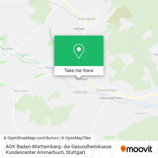 Карта AOK Baden-Württemberg- die Gesundheitskasse Kundencenter Ammerbuch