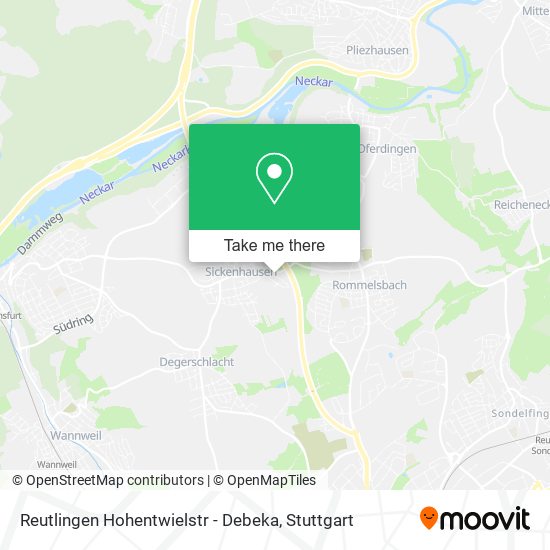 Карта Reutlingen Hohentwielstr - Debeka