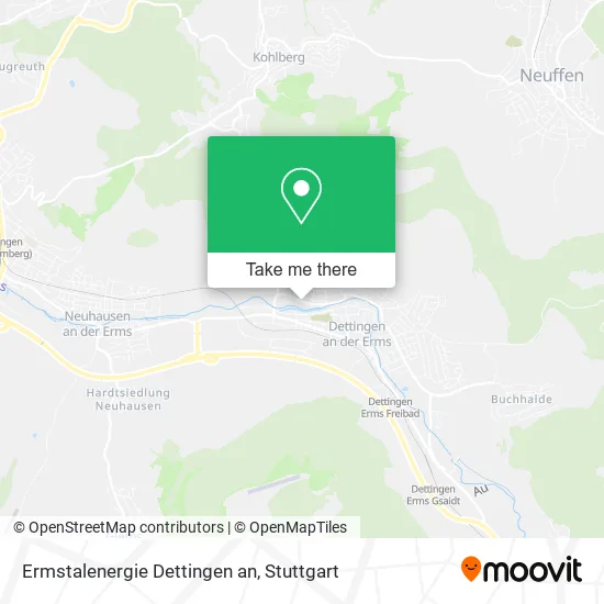 Карта Ermstalenergie Dettingen an