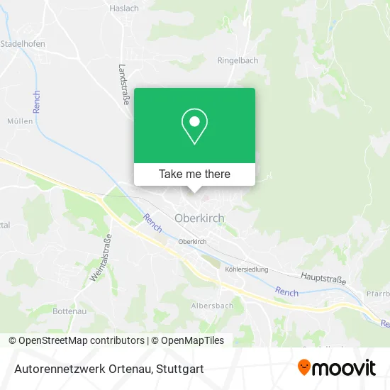 Карта Autorennetzwerk Ortenau