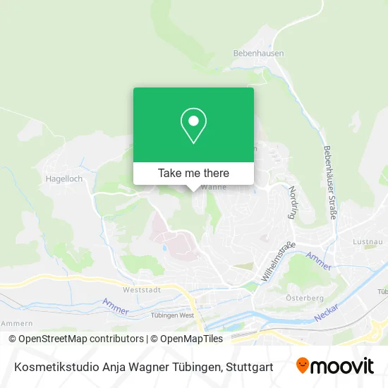 Карта Kosmetikstudio Anja Wagner Tübingen