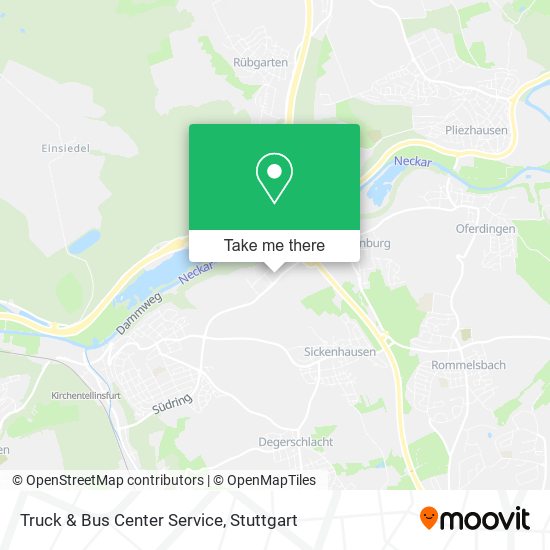 Truck & Bus Center Service map