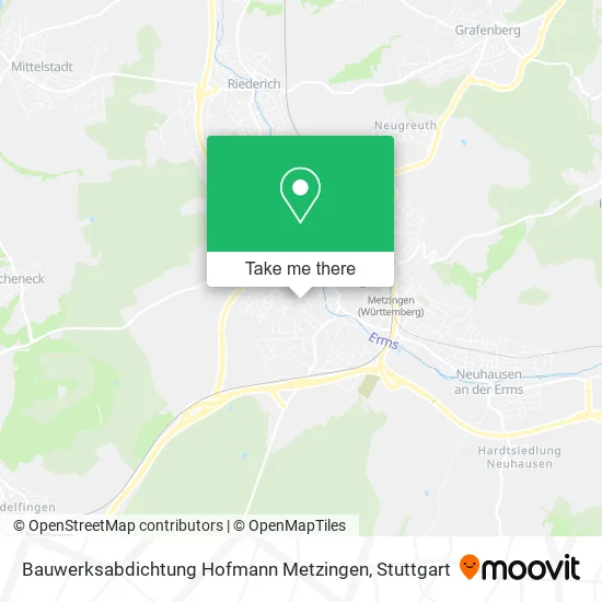 Карта Bauwerksabdichtung Hofmann Metzingen
