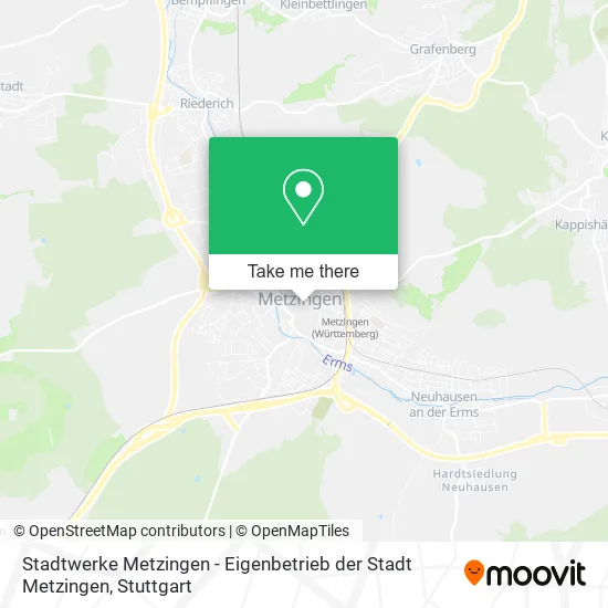 Карта Stadtwerke Metzingen - Eigenbetrieb der Stadt Metzingen