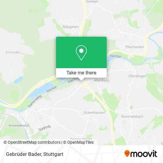 Карта Gebrüder Bader