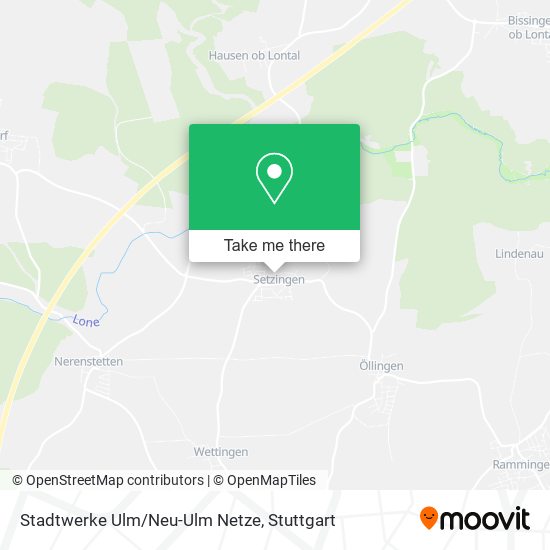 Карта Stadtwerke Ulm/Neu-Ulm Netze