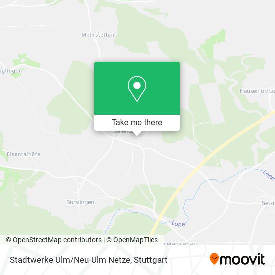 Карта Stadtwerke Ulm/Neu-Ulm Netze