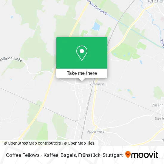 Карта Coffee Fellows - Kaffee, Bagels, Frühstück