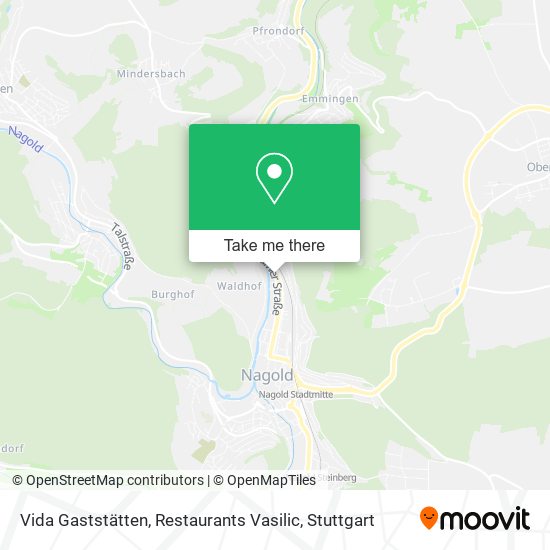 Карта Vida Gaststätten, Restaurants Vasilic
