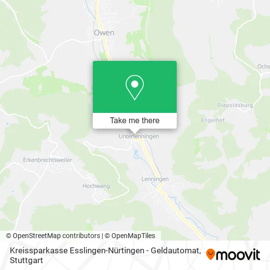 Карта Kreissparkasse Esslingen-Nürtingen - Geldautomat