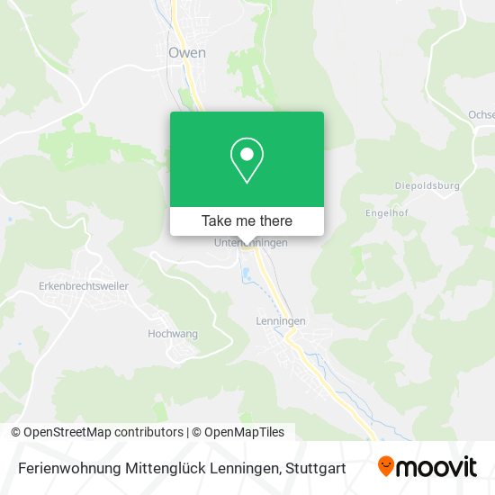 Ferienwohnung Mittenglück Lenningen map
