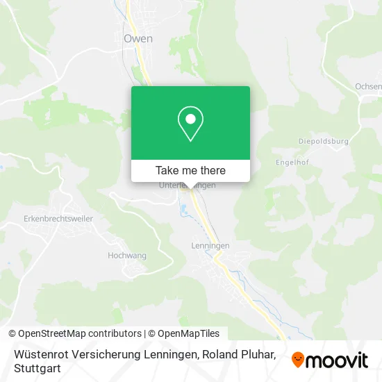 Карта Wüstenrot Versicherung Lenningen, Roland Pluhar