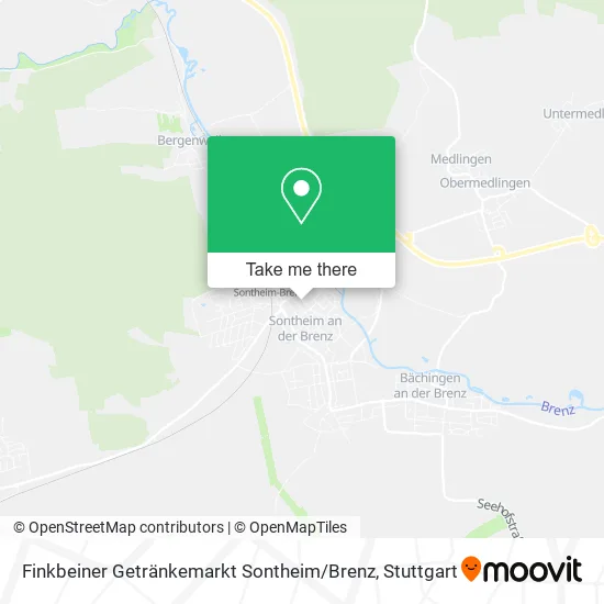 Карта Finkbeiner Getränkemarkt Sontheim / Brenz