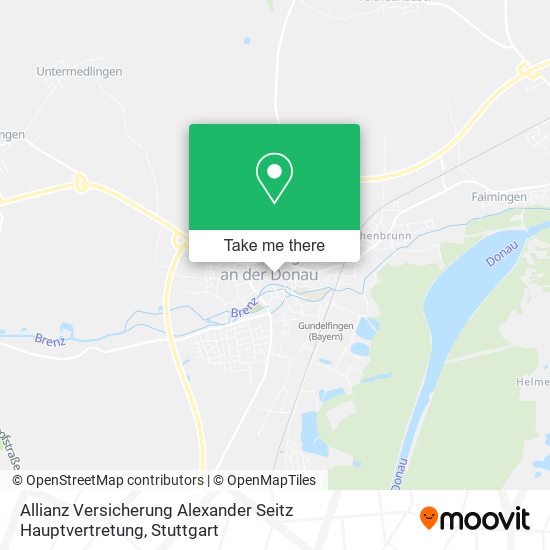Карта Allianz Versicherung Alexander Seitz Hauptvertretung