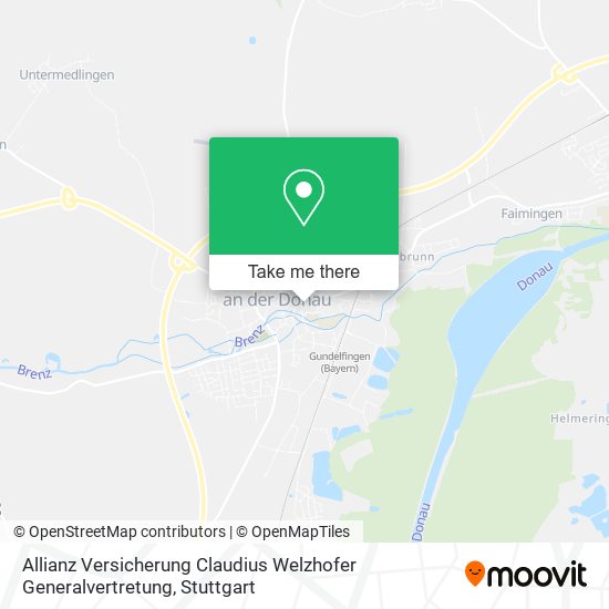 Карта Allianz Versicherung Claudius Welzhofer Generalvertretung