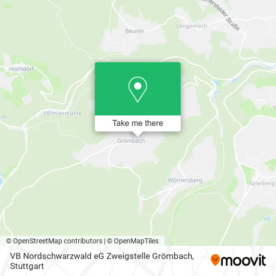 VB Nordschwarzwald eG Zweigstelle Grömbach map