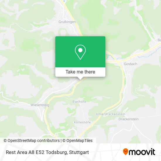 Карта Rest Area A8 E52 Todsburg