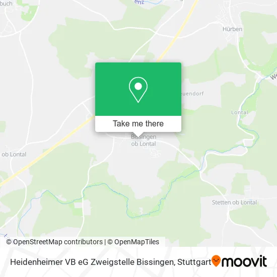 Карта Heidenheimer VB eG Zweigstelle Bissingen