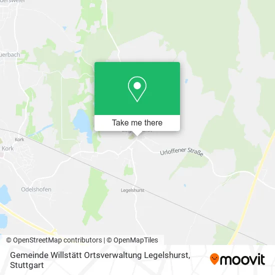 Карта Gemeinde Willstätt Ortsverwaltung Legelshurst