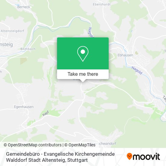 Gemeindebüro - Evangelische Kirchengemeinde Walddorf Stadt Altensteig map