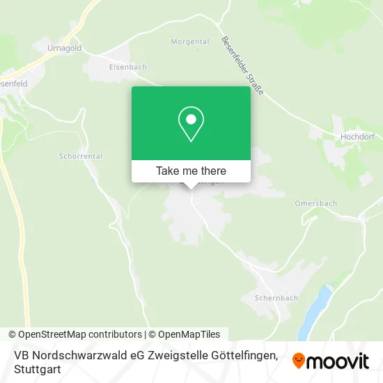 Карта VB Nordschwarzwald eG Zweigstelle Göttelfingen