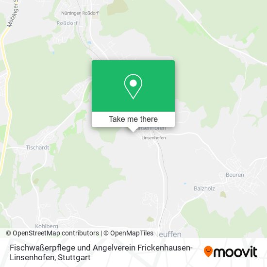 Карта Fischwaßerpflege und Angelverein Frickenhausen- Linsenhofen