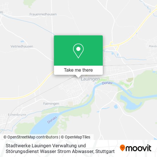 Stadtwerke Lauingen Verwaltung und Störungsdienst Wasser Strom Abwasser map
