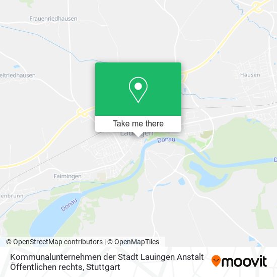 Карта Kommunalunternehmen der Stadt Lauingen Anstalt Öffentlichen rechts