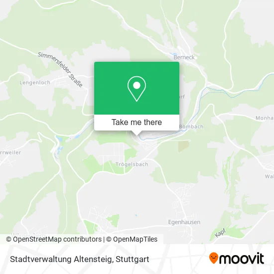 Карта Stadtverwaltung Altensteig