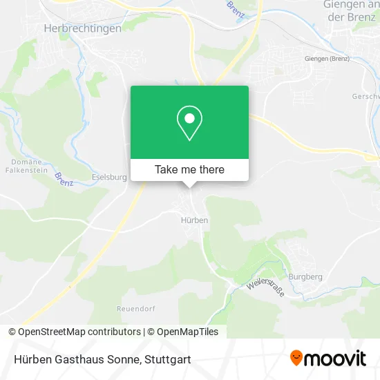 Карта Hürben Gasthaus Sonne