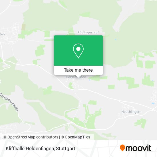 Kliffhalle Heldenfingen map