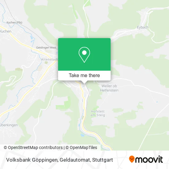 Карта Volksbank Göppingen, Geldautomat