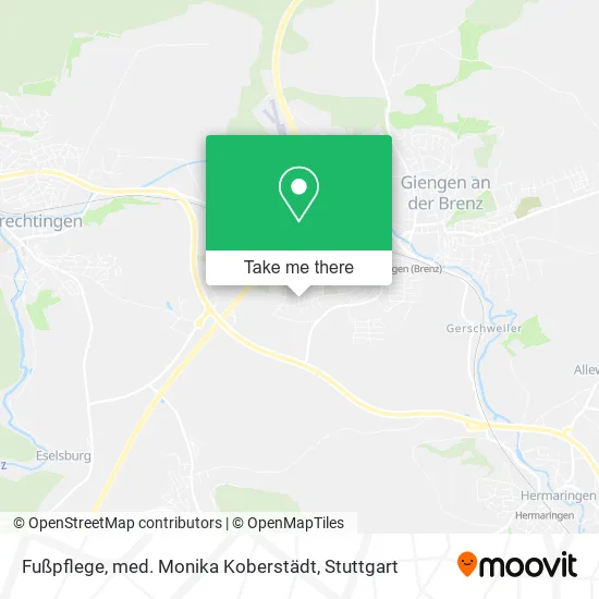 Карта Fußpflege, med. Monika Koberstädt