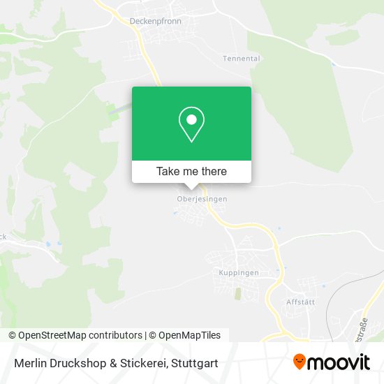 Merlin Druckshop & Stickerei map