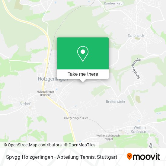 Spvgg Holzgerlingen - Abteilung Tennis map