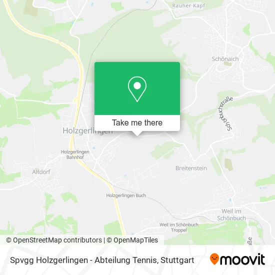Карта Spvgg Holzgerlingen - Abteilung Tennis