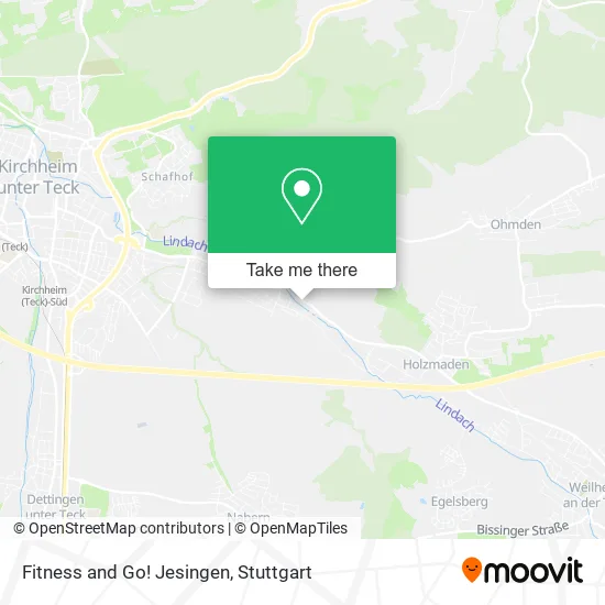 Карта Fitness and Go! Jesingen