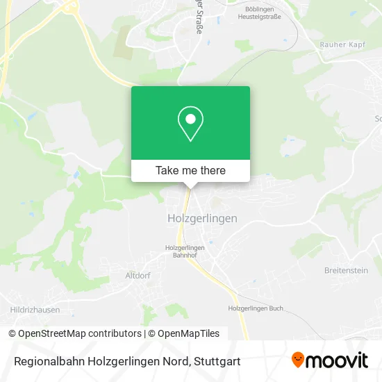 Карта Regionalbahn Holzgerlingen Nord