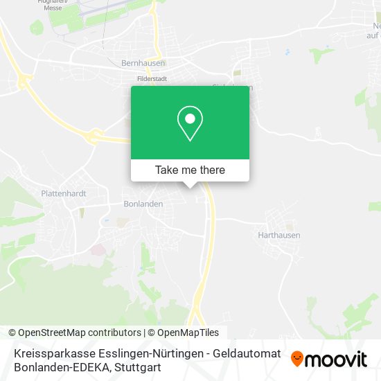 Kreissparkasse Esslingen-Nürtingen - Geldautomat Bonlanden-EDEKA map
