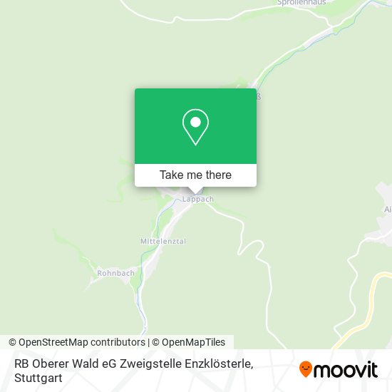 Карта RB Oberer Wald eG Zweigstelle Enzklösterle