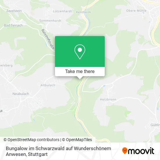 Карта Bungalow im Schwarzwald auf Wunderschönem Anwesen