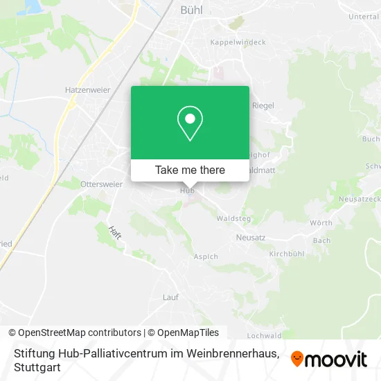 Карта Stiftung Hub-Palliativcentrum im Weinbrennerhaus