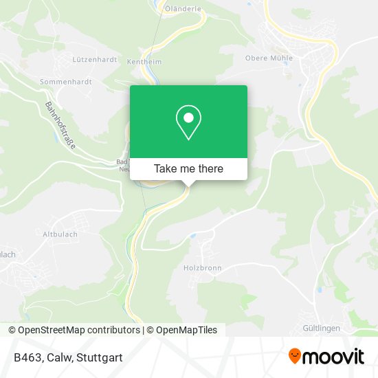 B463, Calw map