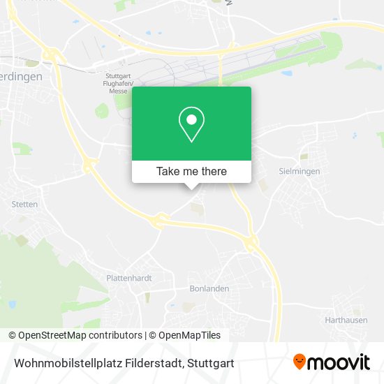 Карта Wohnmobilstellplatz Filderstadt