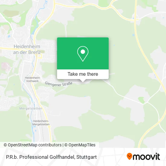 Карта P.R.b. Professional Golfhandel