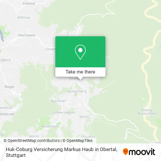 Карта Huk-Coburg Versicherung Markus Haub in Obertal